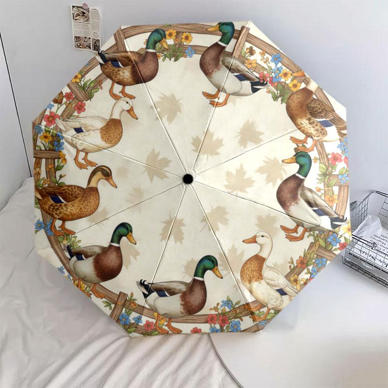 Farmanimals Pattern Pattern New Style Umbrella, 1 Piece Automatic Folding Umbrella, Portable Travel Umbrella, Outdoor Umbrella, Birthday Gift