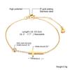 Women Minimalism Thin Chain Cross Crescent Moon Star Bracelet, Stainless Steel Female Adjustable Link Stacked Layered