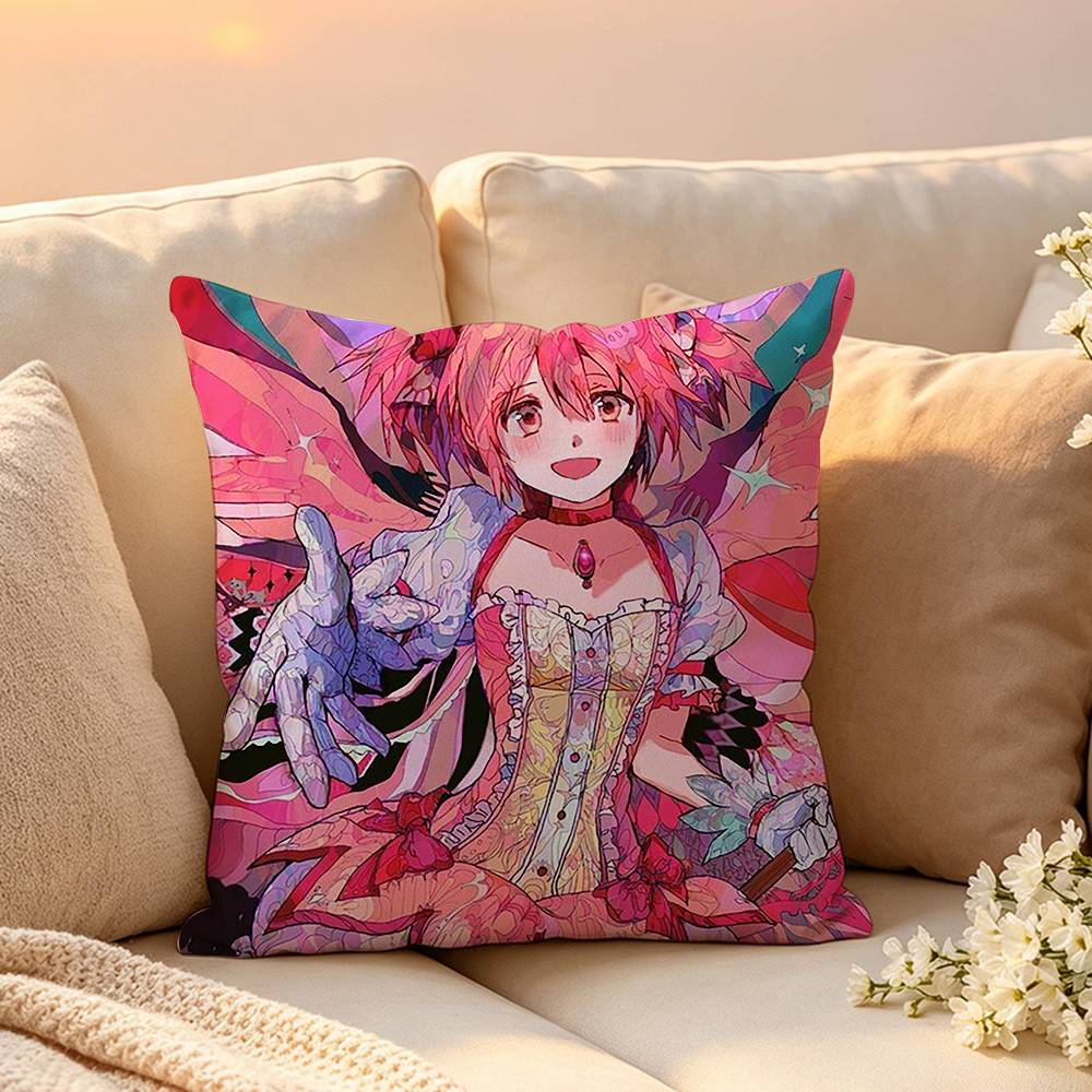 Puella Magi Madoka Mmagica Pillow Case Pattern Printed Pillowcase For Living Room Sofa Cushion Cover