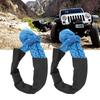 2 Pcs 13mm Soft Shackle 44092 Lbs Breaking Force High Tear Resistance Portable Soft Recovery Tow Strap for Truck SUVs Offroad Vehicels