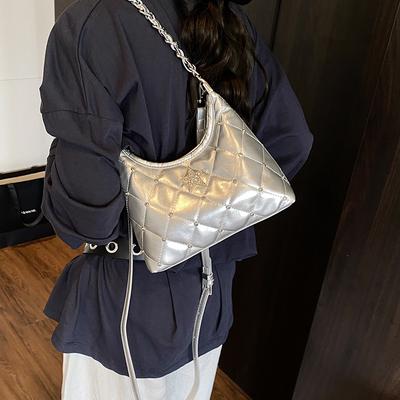 New Bag Fashion Diamond Chain Shoulder Bag Women's Premium Bucket Bag Crossbody Women's Bag