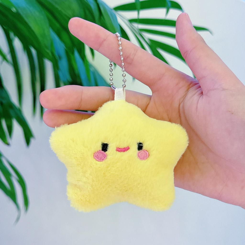 Plush Smiley Star Doll Keychain & Backpack Charm
