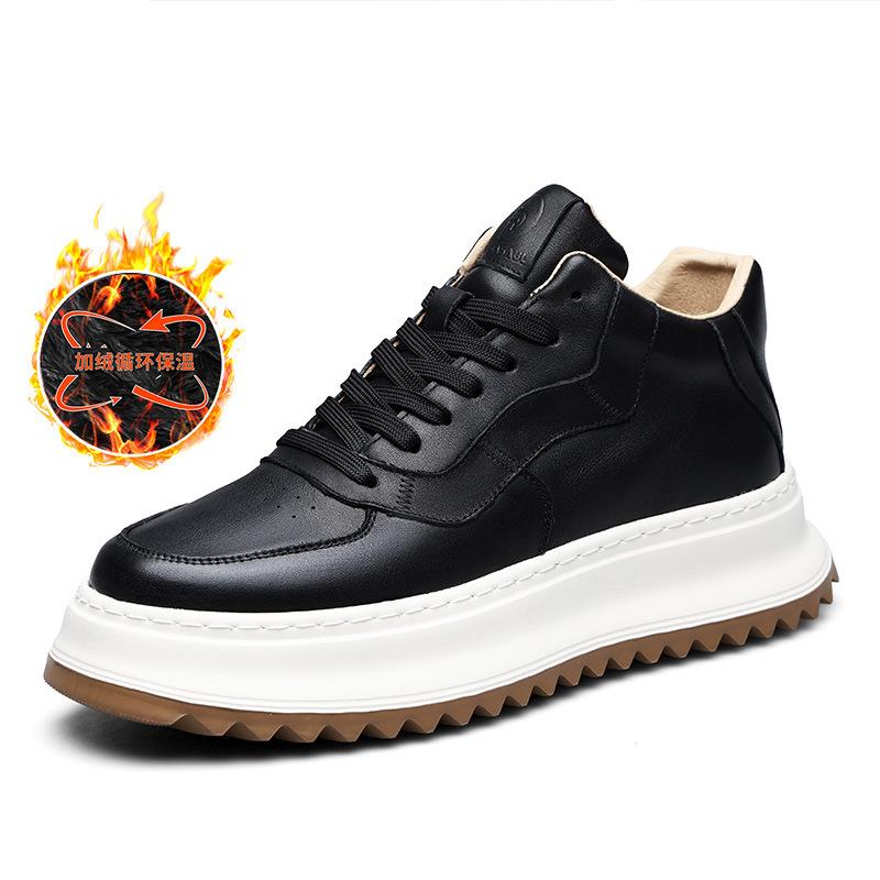 Jesienne i zimowe skórzane buty Martin męskie retro ręcznie robione wysokie casualowe buty męskie brytyjskie wszechstronne platformowe modne sportowe buty na deskorolkę