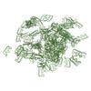 100 PEZZI con Scatola Portaoggetti Fermacarte Viola / Verde / Argento Fermacarte Metallico Segnalibro per Album Fotografico