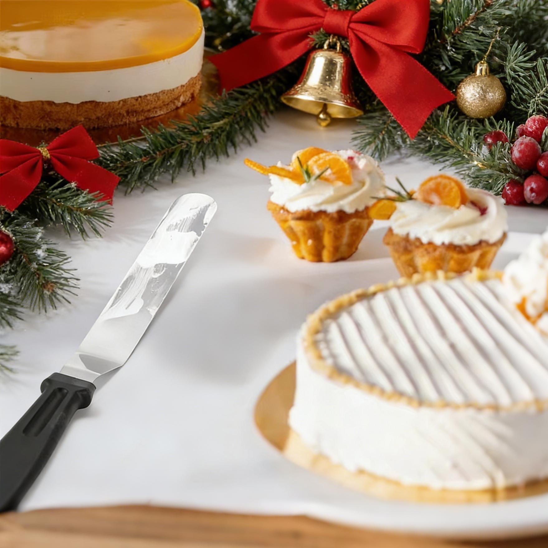 

3-Piece Christmas Cake Spatula Set, Flexible & Rigid Icing Spreader for Holiday Baking United States