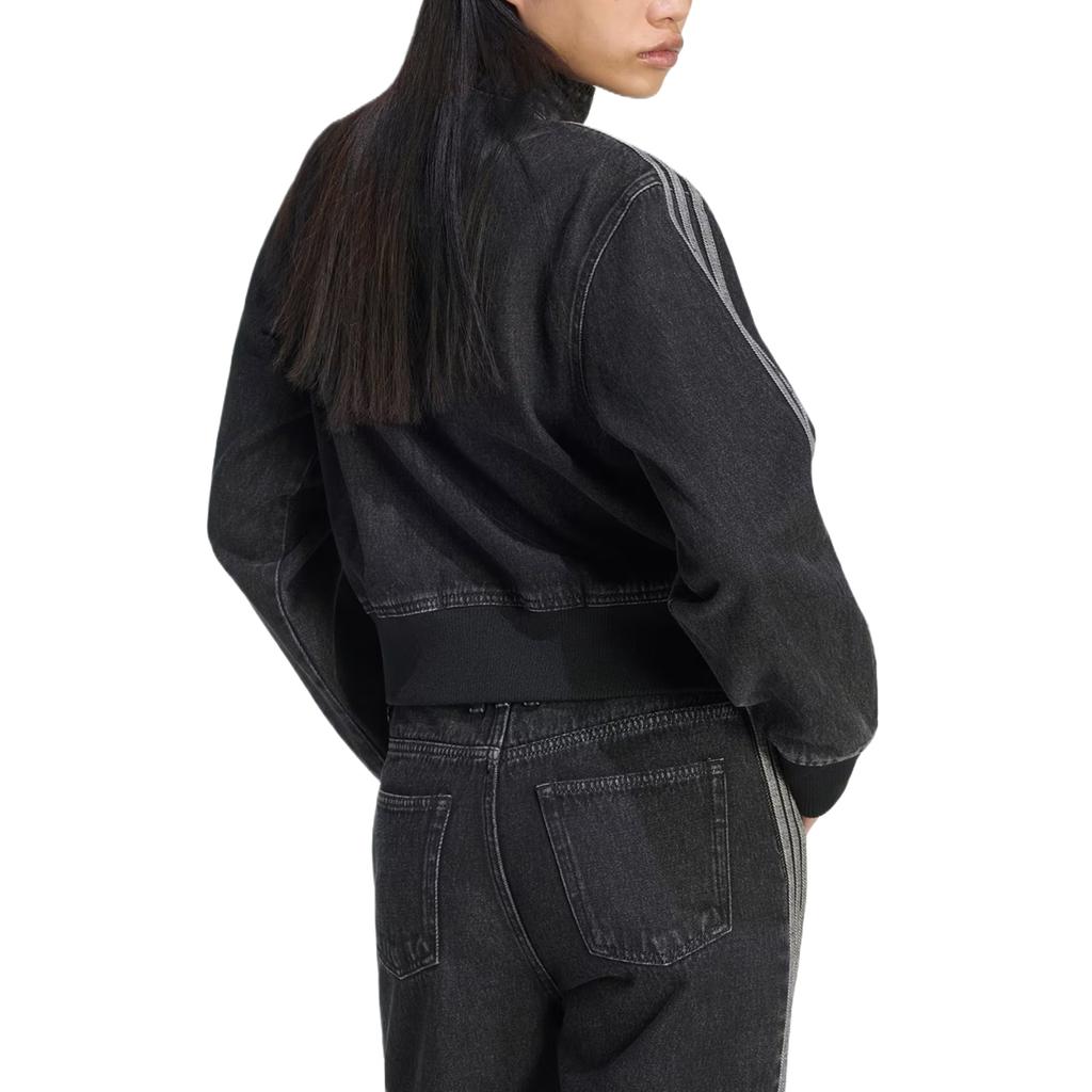Adidas Originals Firebird Full Zip Three Stripes Long Sleeve Woven Denim Jacket Women Jacket IB6917