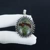 Amazing Dragon Blood Jasper Gemstone Silver Pendant In 925 Sterling Silver - Handmade Oval Design, Everyday Wear Jewelry Wadding Gift