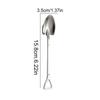 Stainless Steel Spatula Spoon with Pointed Tip and Stain-resistant Teaspoon Suitable for Fruit Ice Cream Cake and Coffee