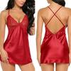 Sexy Clothes for Women Lingerie Lace See Through Nightdress Babydoll Porno Deep V Mesh Dress Panties Underwear Erotic Clothing