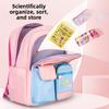 2 Size Primary Backpack with Pendant for Girls Aged 6-12 Lightweight Children's Backpacks Contrasting Color Student School Bags