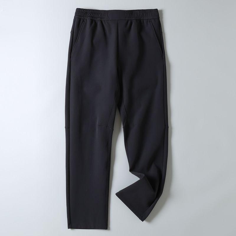 Men's Outdoor Hiking Softshell Pants, Five-Proof Fabric, Autumn and Winter Fleece-Lined, Warm Straight-Leg Sports Pants