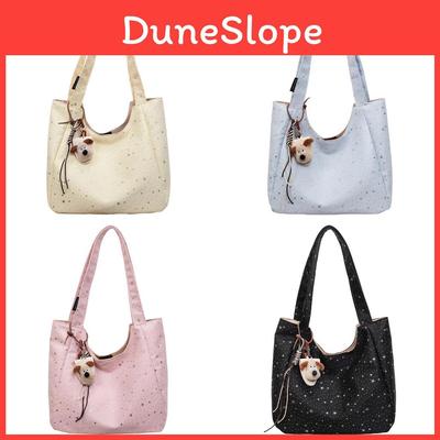 Crossborder Fashion Canvas Handbag For Daily Casual Use With Polka Dot Design