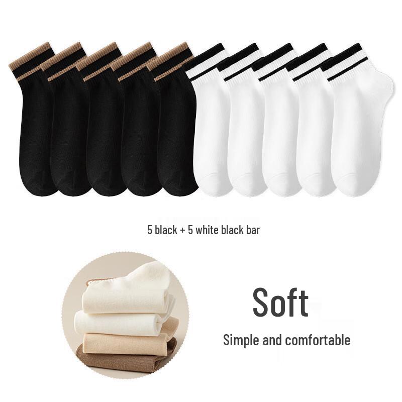 Yalu Women s Short Tube Comfortable Socks (10 Pairs) One Size