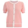 Shop   Women Round Button Open Short Sleeve Knit Cardigan Bom Wcd 11966