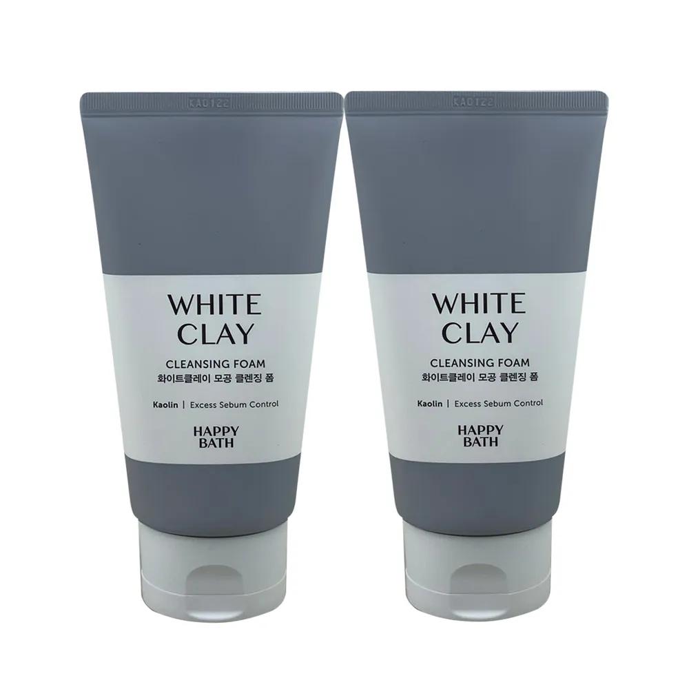 HAPPY BATH White Clay Pore Cleansing Foam 150g 2 Pieces