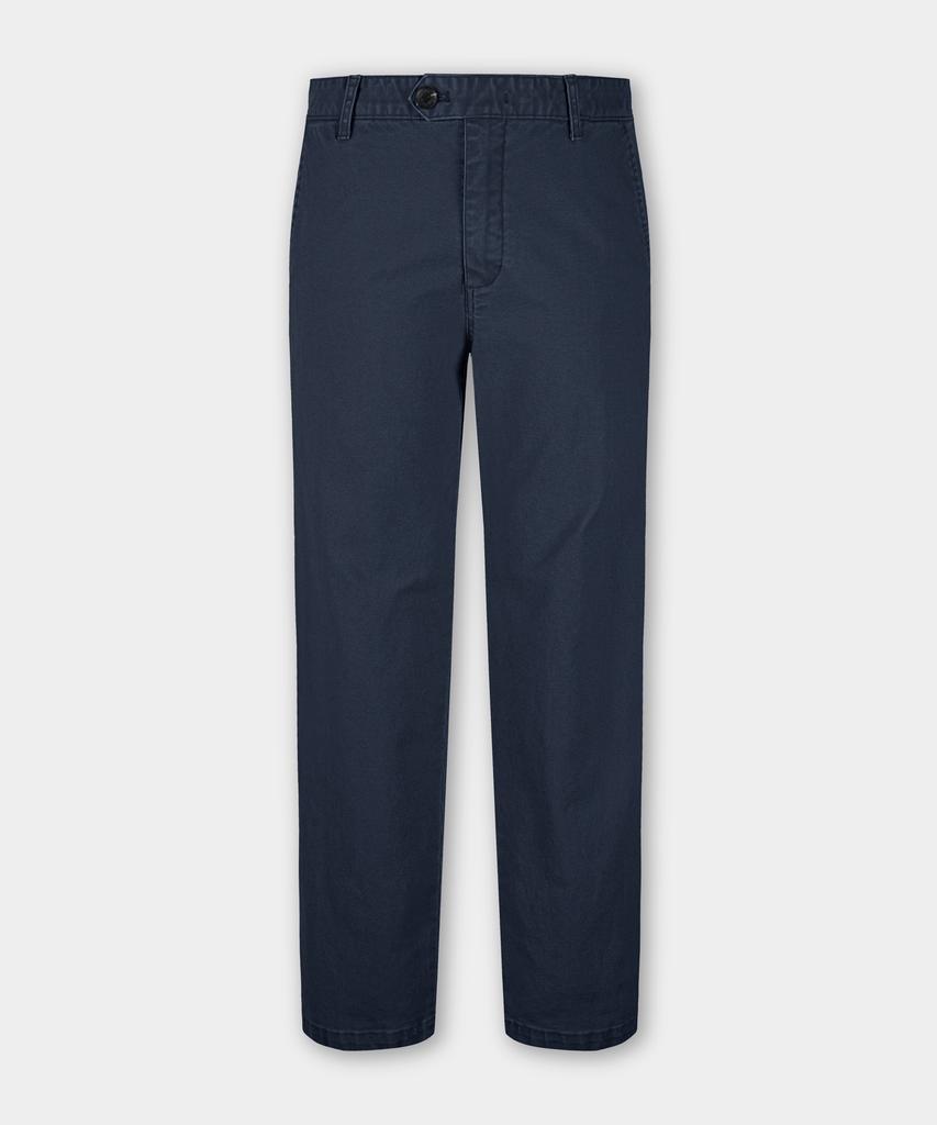 BIRBANTE Garment-Washed Spandex Chino Pants - Dark Navy