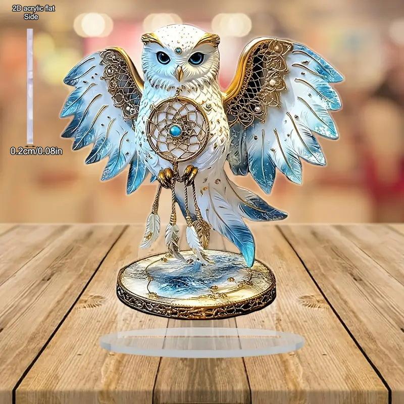Owl Desktop Ornament, Bird Theme Home Decoration, for Indoor Table Bookshelf, Home Tabletop Decorations, Nurseries, Home Desk Living