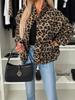 Retro Leopard Print Casual Coat for Women