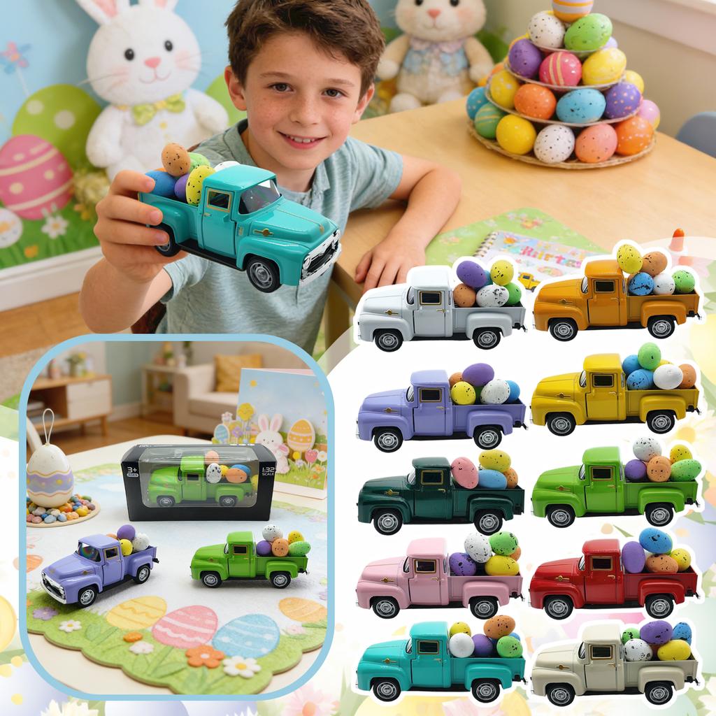 Easter Decorations For Children, Including A Bunny Car Die- Model.