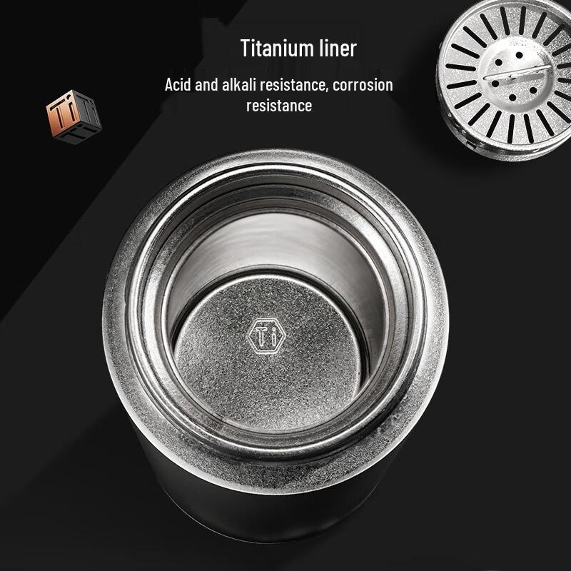 Premium Titanium Double-Layer Tea Infuser Bottle