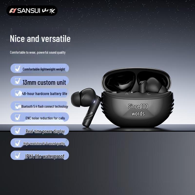 

SANSUI W55 True Wireless In-Ear Bluetooth Earbuds