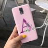 For Samsung Galaxy S5 I9600 Phone Case Flower Initial Alphabet Case For Samsung S5 Neo S 5 G900 G903F SM-G900F Soft Silicon Case