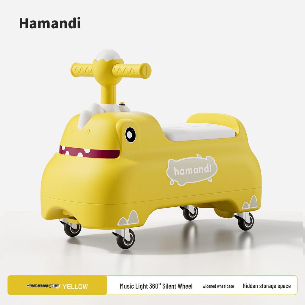 Dinosaur Ride-On Car for Toddlers Aged 1-3 – Four-Wheel Balance Scooter for Boys and Girls