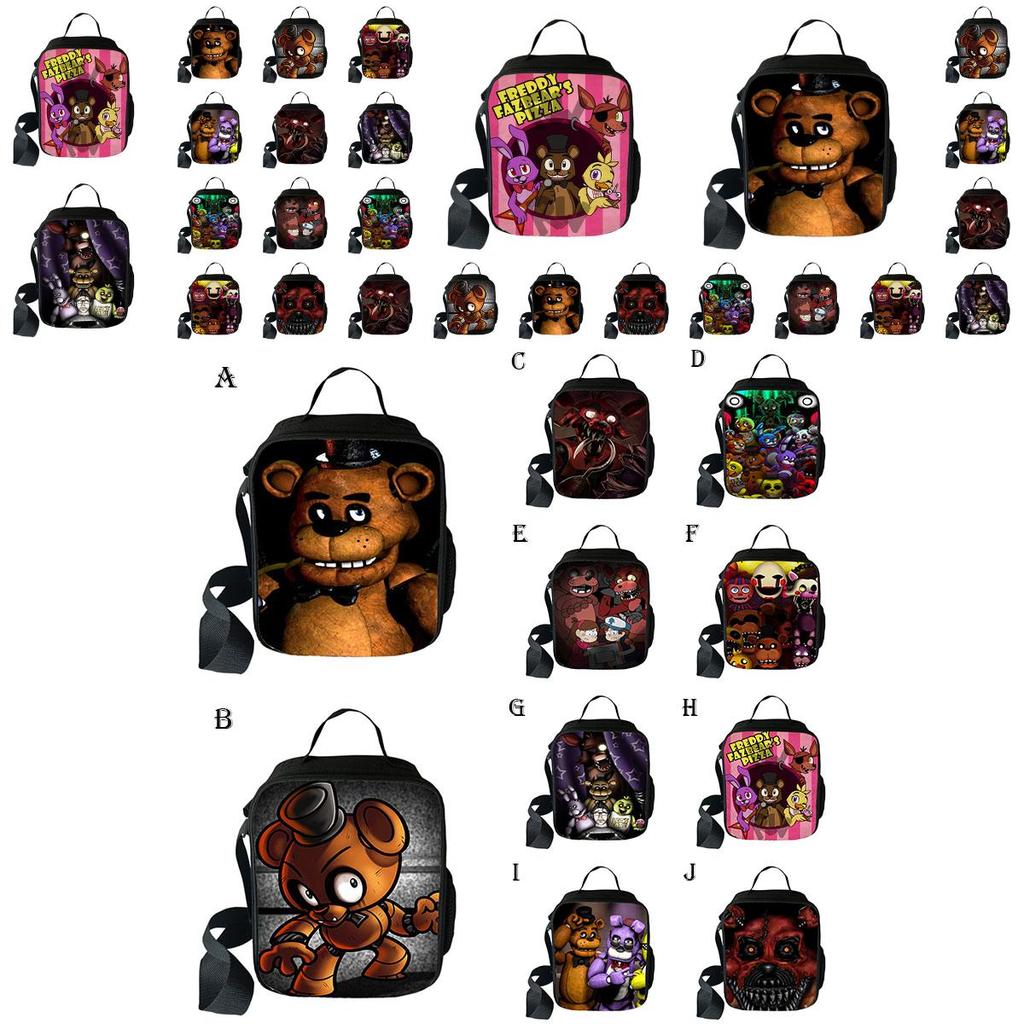 Five Nights At Freddy's Insulated Lunch Bag With Large Capacity And Mesh Pocket