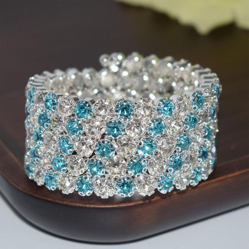 New Bridal AB Rhinestone Arm Bracelet Stage Performance Crystal Jewelry