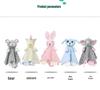 BBSKY Baby Animal Plush Toy: Cartoon Soothing Towel & Silicone Teether Rattle