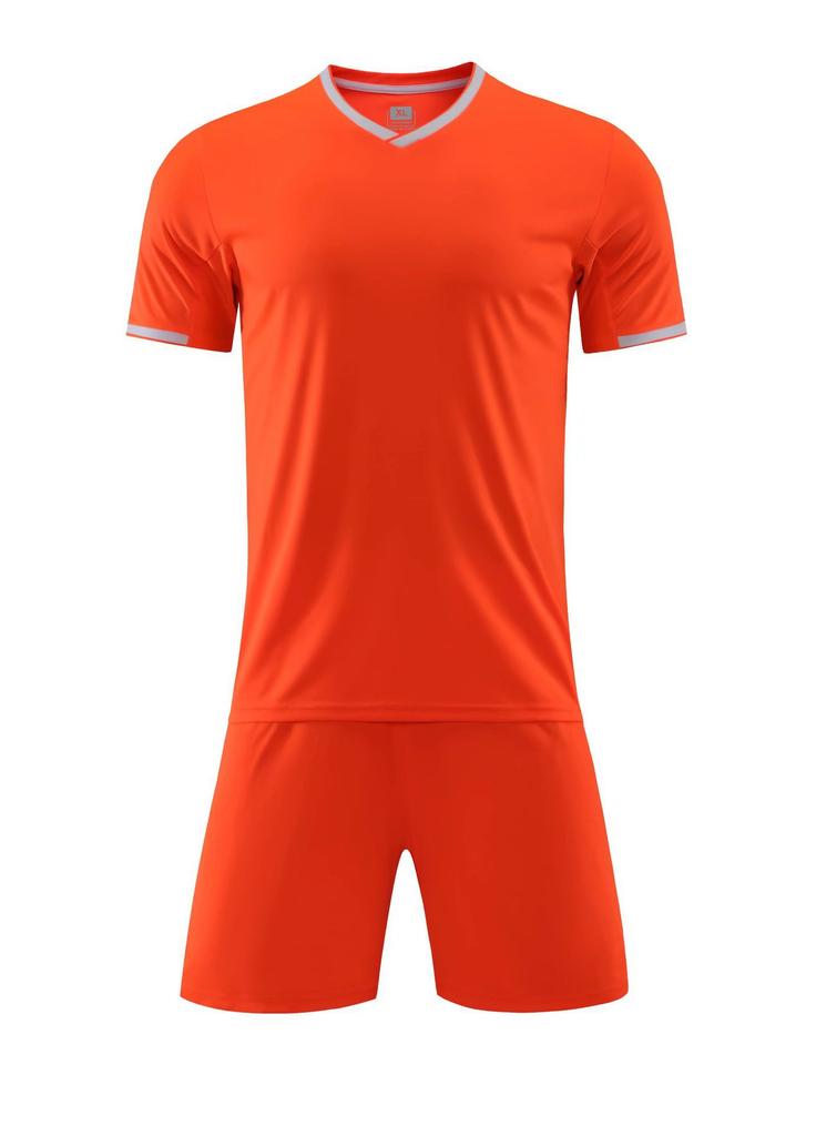 Adult Kids Soccer Jersey Set Breathable Sweat Absorption Quick Dry Soccer Jersey Splicing Color Training Soccer Jersey