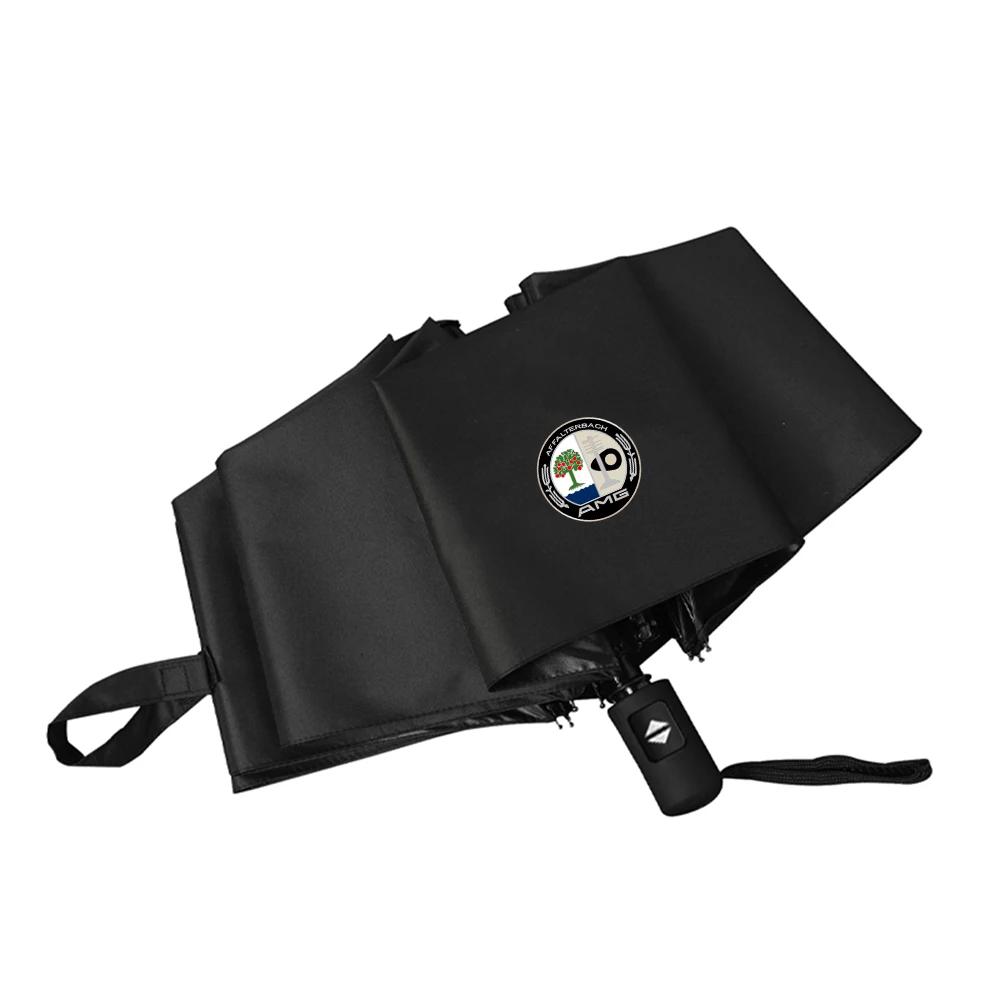 

GLC GLB 1pc Car Logo Umbrella Rain Women Men Automatic Wind Resistant Rainproof Snow blocking Outdoor Portable Parasol For Benz