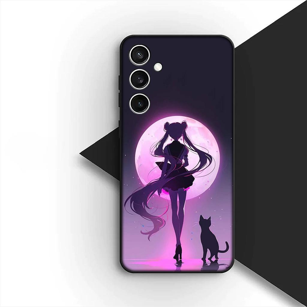 Cover for Samsung Galaxy S20 S22 S21 FE Ultra Plus A07 A17 A15 A16 A25 A57 A37 Phone Case Cartoon S-Sailors Anime Moons Girl