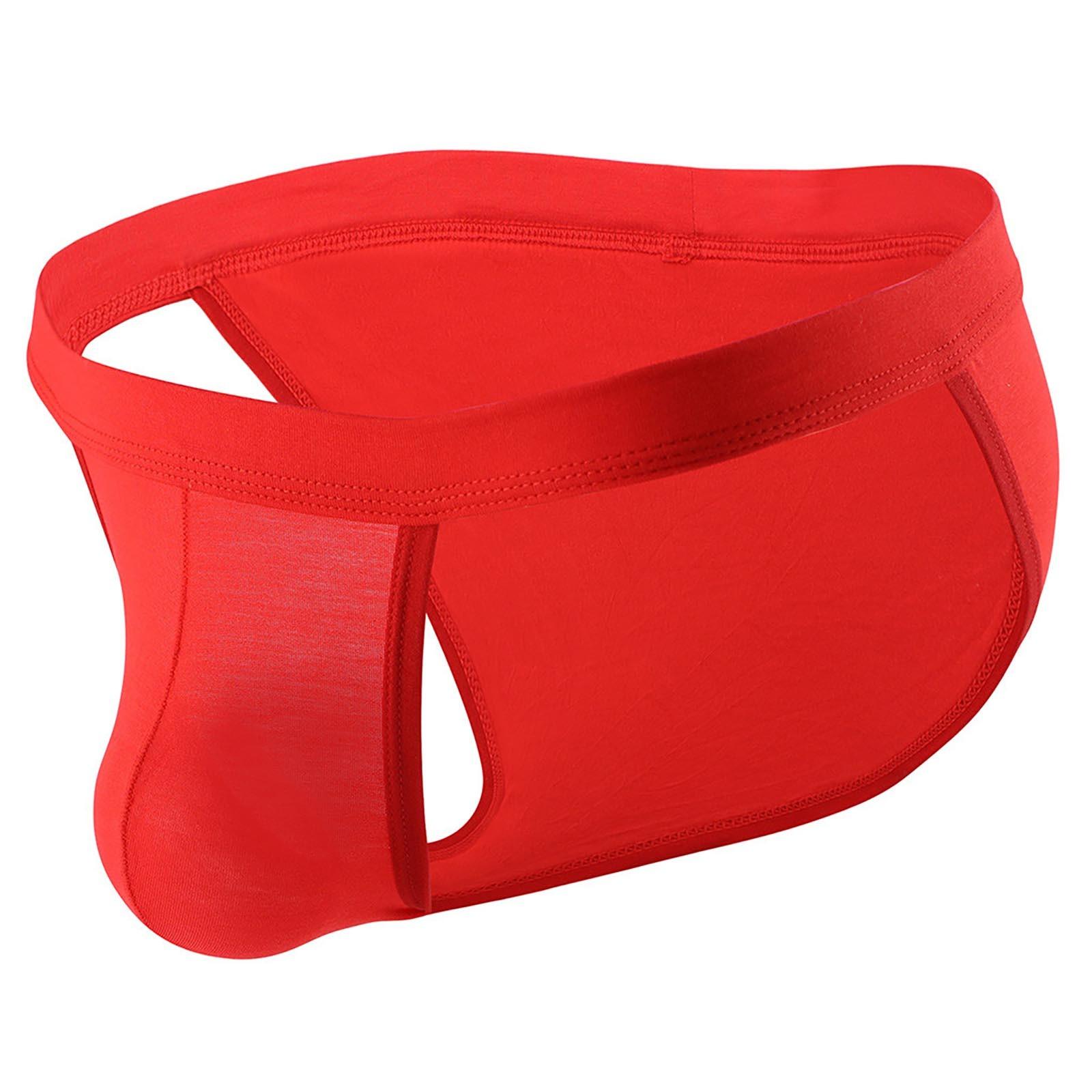 5 шт. летние мужские сексуальные удобные трусы с открытой строчкой XL — фото 6