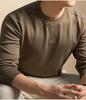 2025 Spring/Autumn Men's Trendy Long Sleeve Sweatshirt: Luxurious Casual Crew Neck Top