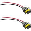 H8 H9 H11 Fog Light Wiring Harness Connector Plug Kit, Fog Light Connector Plug H11 Pigtail Connectors Sockets Adapter, Pigtail Adapter Plug with