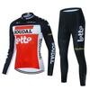 Mens Cycling Jersey Set Long Sleeve Quick Dry Breathable Mountain Road Bike Apparel
