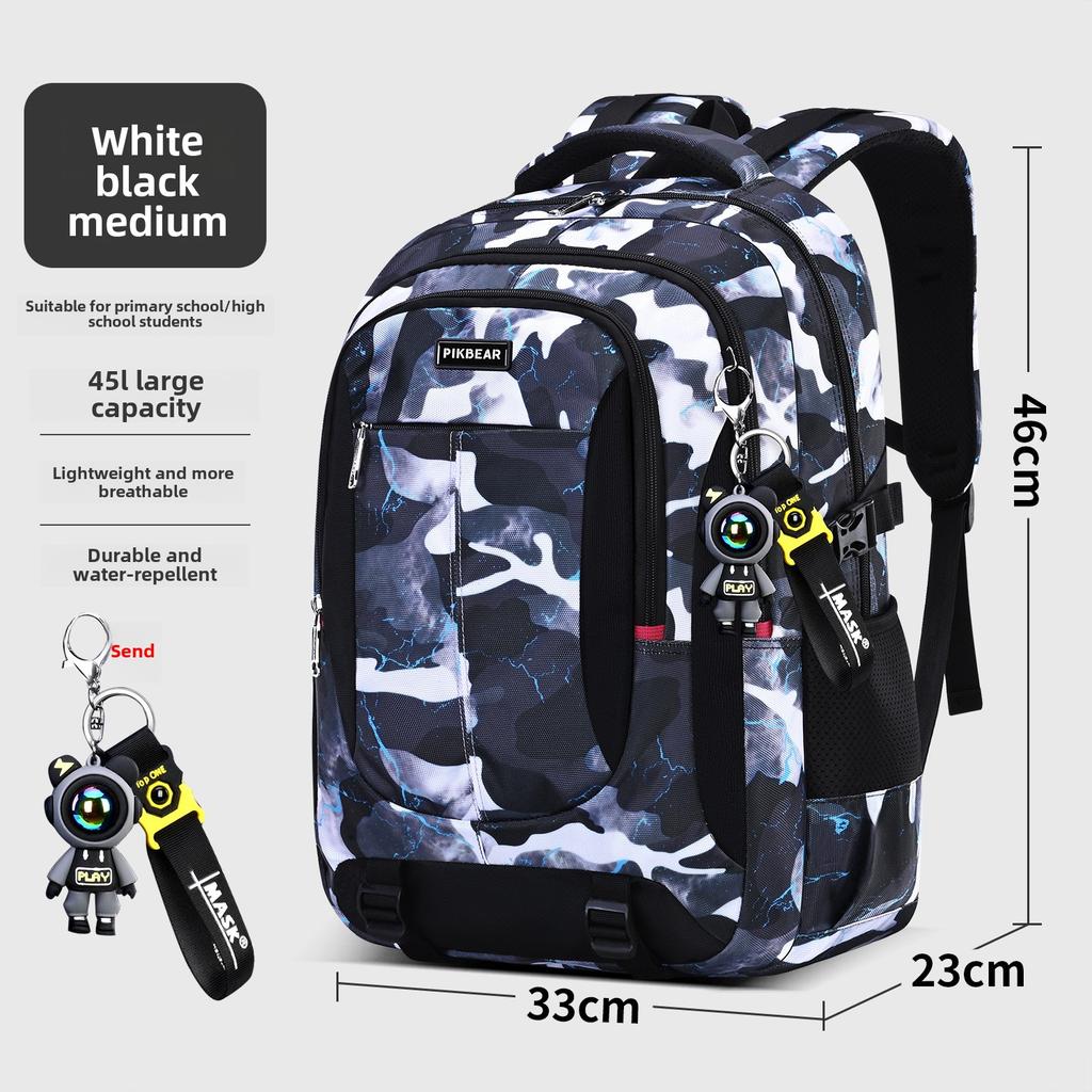 Astronaut Pendant Orthopedic Men Laptops Backpack Teenages Camouflage Schoolbag Primary Waterproof Backpacks Student School Bags