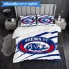 3PCS Arema Football club Printed Soft Bedding Set,Including 1pc Duvet Cover And 2pcs Pillowcases Perfect for Bedroom, Dormitory, Fan gift