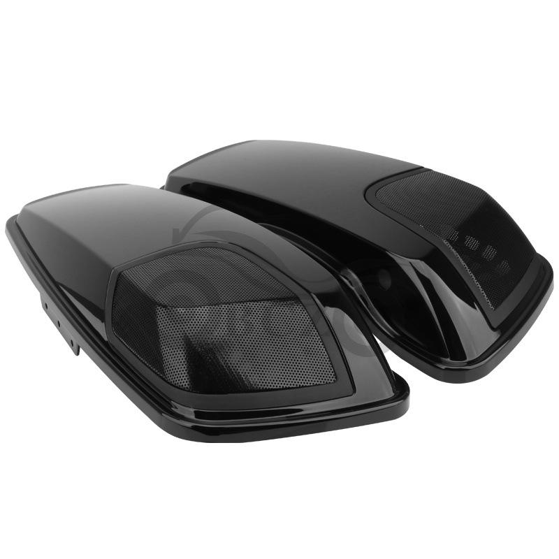 Harley Motorcycle Rear Side Box Horn with Speaker Cover (14-22) for Glide & Road King Models