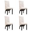 Day and Night - Day and Night Dining Chairs 4 Units Cream Fabric