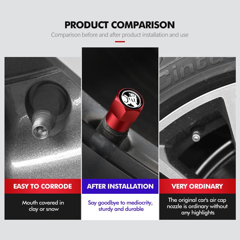 4PCS Car Tire Stem Valve Cap Airdust Waterproof Wheel Tire Valve Rim Stem Cover For Holden Colorado Captiva Commodor VY VZ HSV