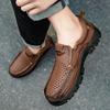 Popular men's shoes 48 men's casual shoes soft-soled overshoes spring new driving leather shoes