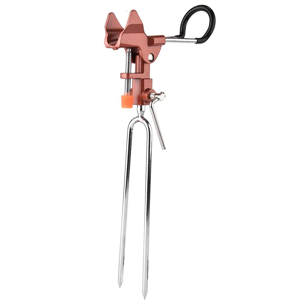 Aluminium Alloy Fishing Pole Tackle Holder Bracket Rod Ground Holder Bracket(red)