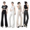 Womens High Waist Relaxed Cotton Casual Pants With Pockets For Spring Autumn Wear