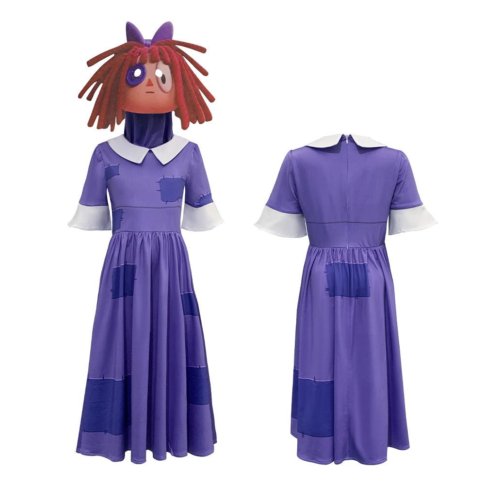 Geweldige Pomni Ragatha Caine Zooble Gangle Kinger Jax Digital Circus Cosplay Kostuum Voor Vrouwen Meisjes Jongens Halloween Feest Outfits Kids 140cm blue