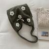 Winter Women Shoulder Bag Large Capacity Vintage Floral Handle Bag for Commute Textured Casual and Simple Design Storage Bags