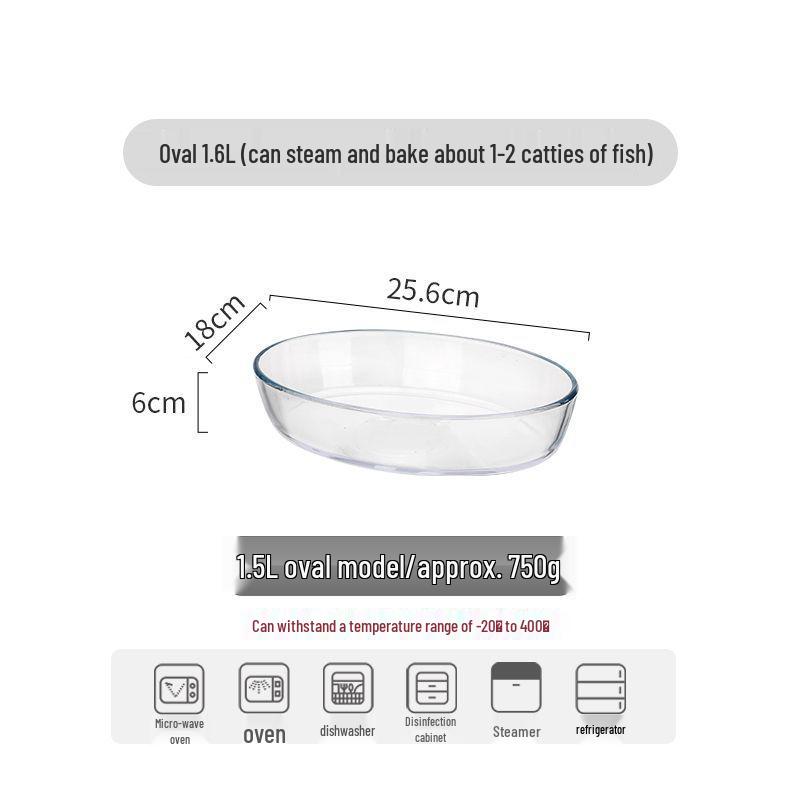 High-Temperature Resistant Rectangular Borosilicate Glass Baking Dish