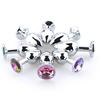 1pcs Smooth Metal Anal Plug, Buttplug, Stainless Steel+Crystal Jewelry Anal Sex Toys for Women Men