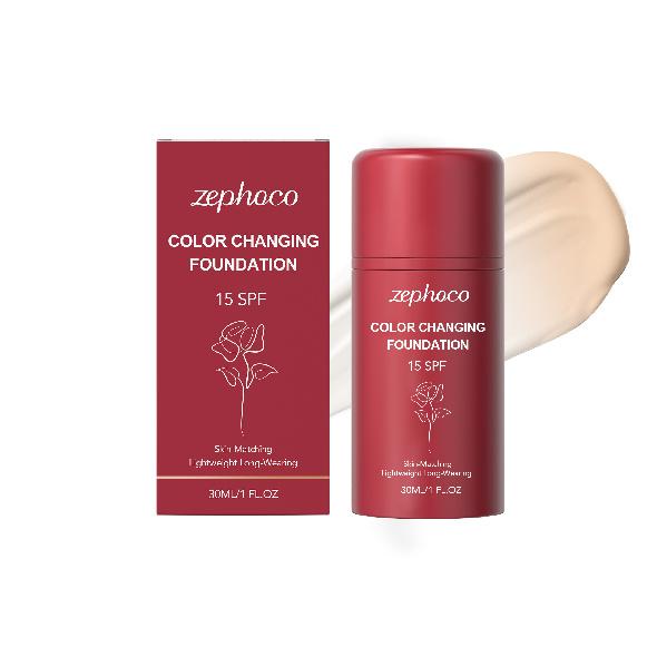 Temperature-Sensitive Protective Foundation Moisturizing, clear, light, and fits well, suitable for daily carry, creates a natural base 30ml